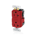 Leviton GFCI Receptacle, 20A, 125Vac, 5-20R, Red MGFN2-HGR